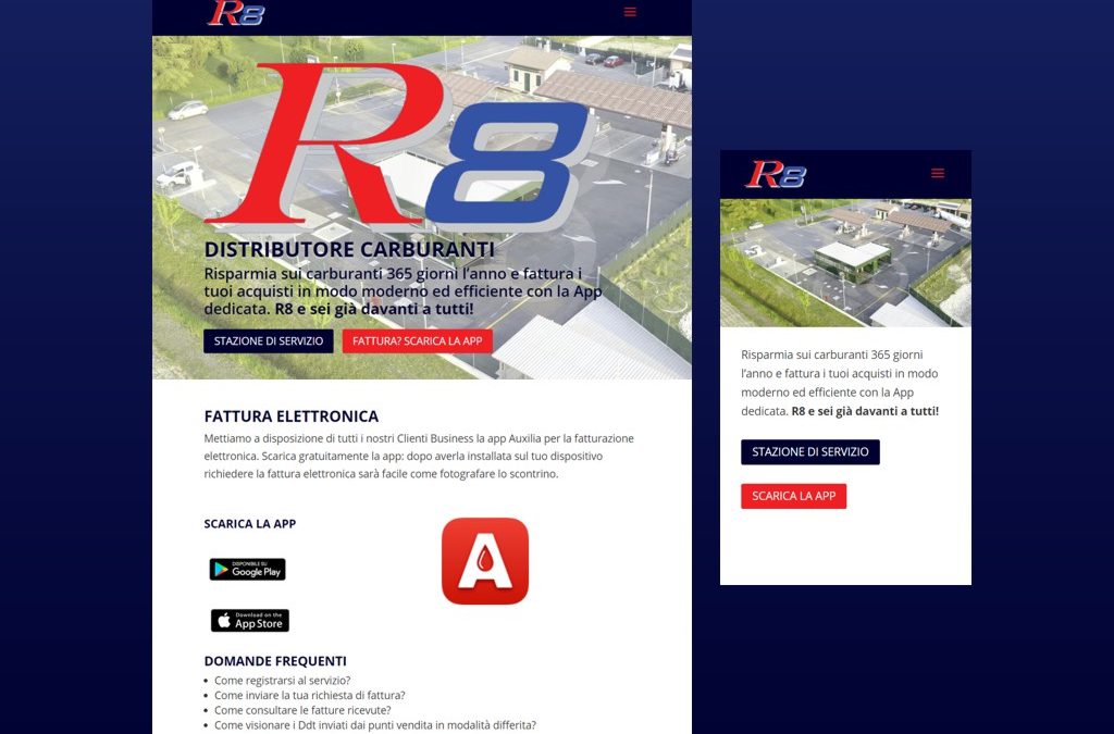 Realizzazione sito web R8 Carburanti