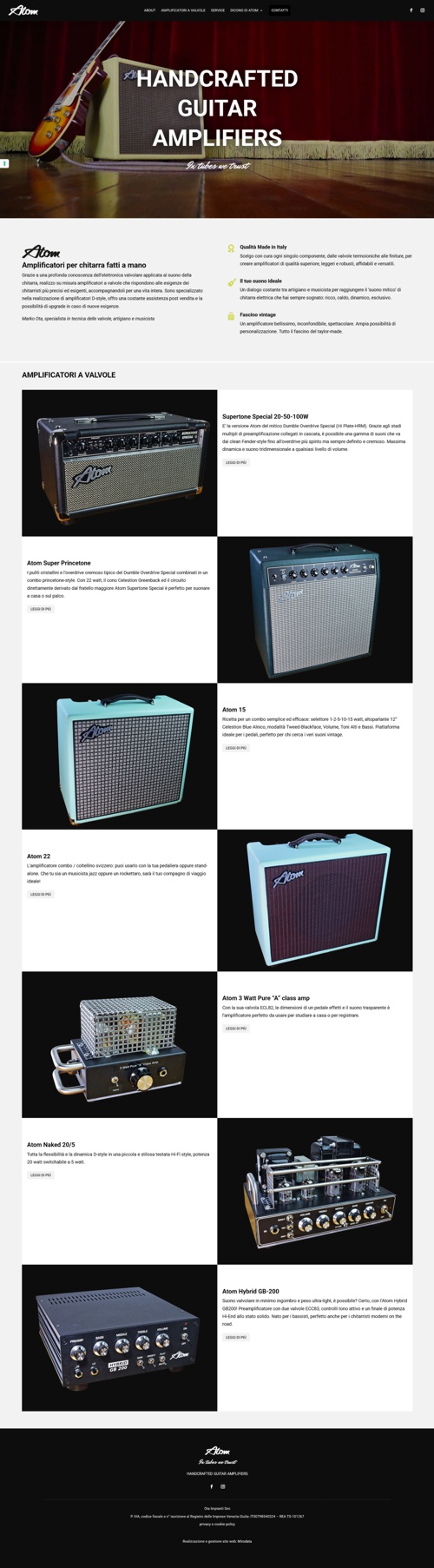 Atomamps-intero Realizzazione sito web Atom
