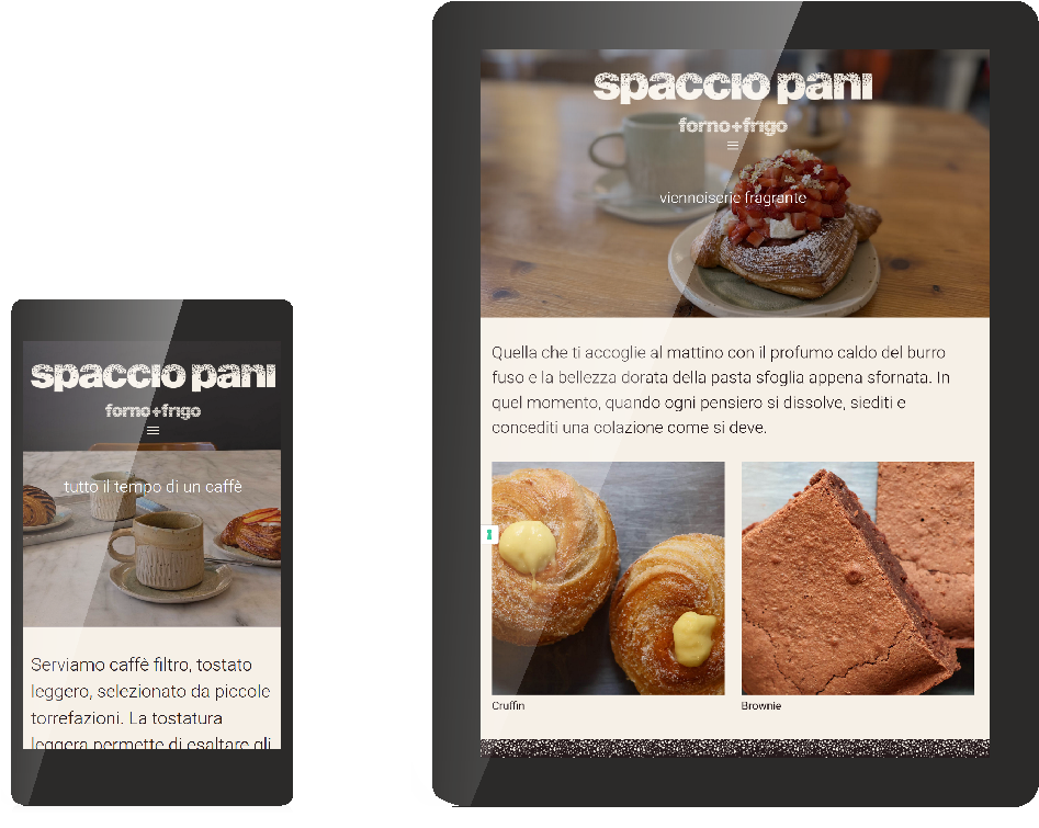 Realizzazione sito web SpaccioPani versione Mobile