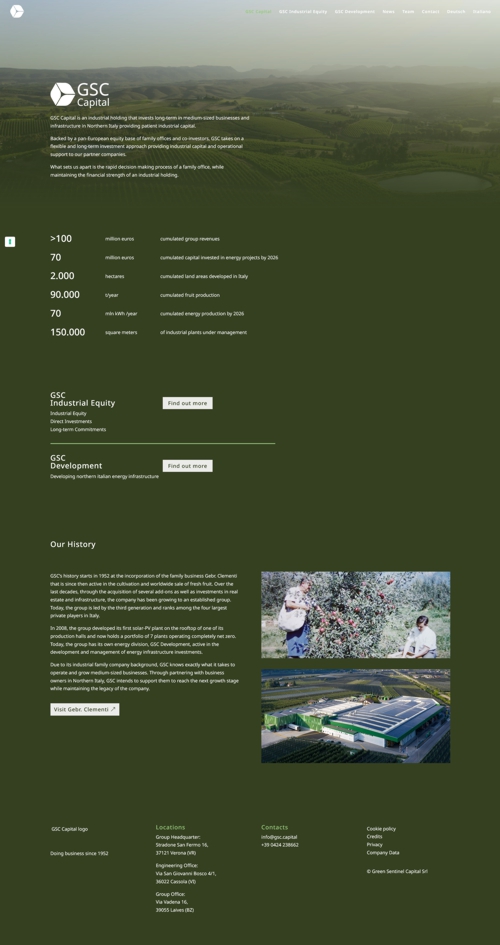 Realizzazione sito web GSC Capital