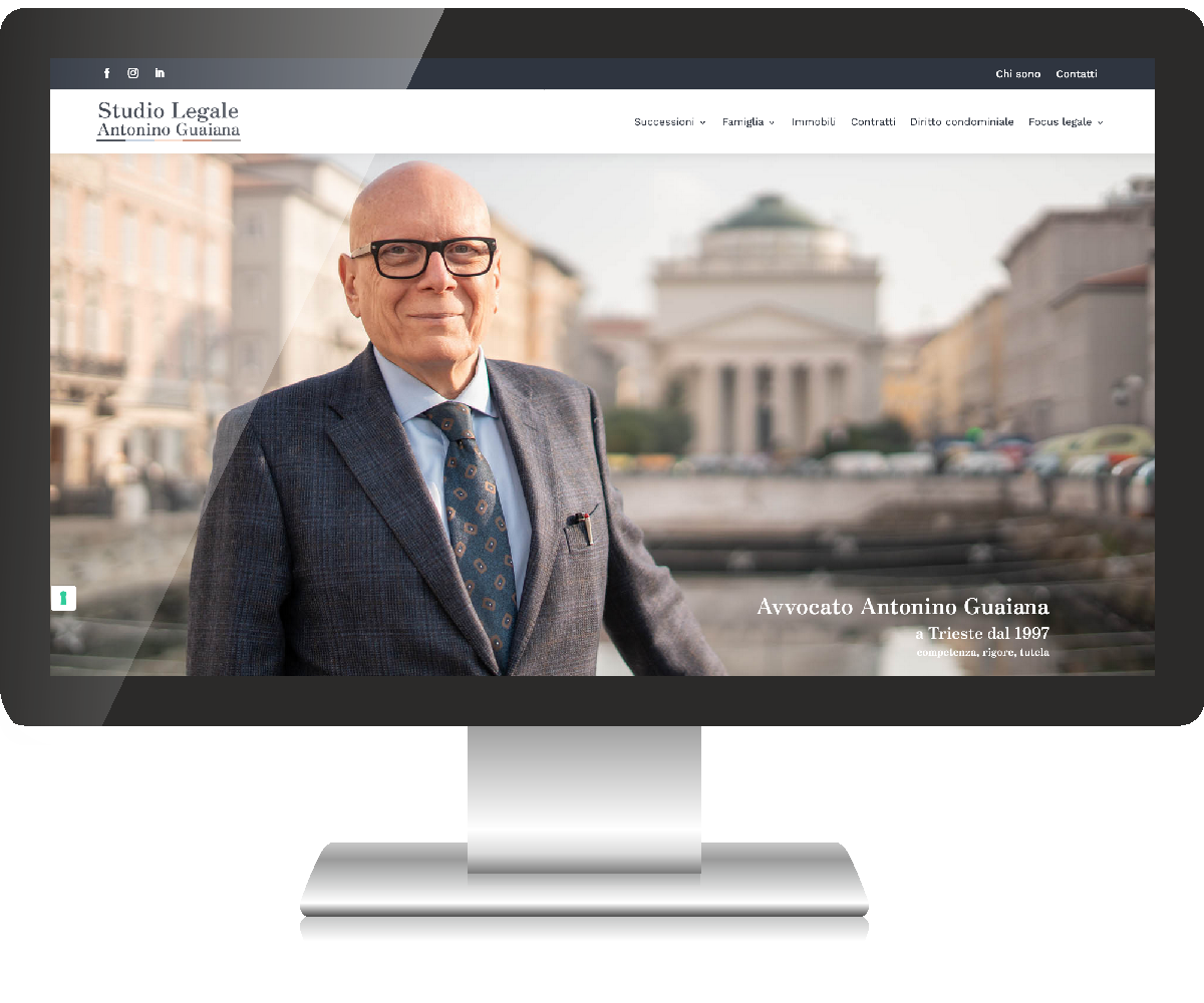 Realizzazione sito web Studio Legale Guaiana versione desktop