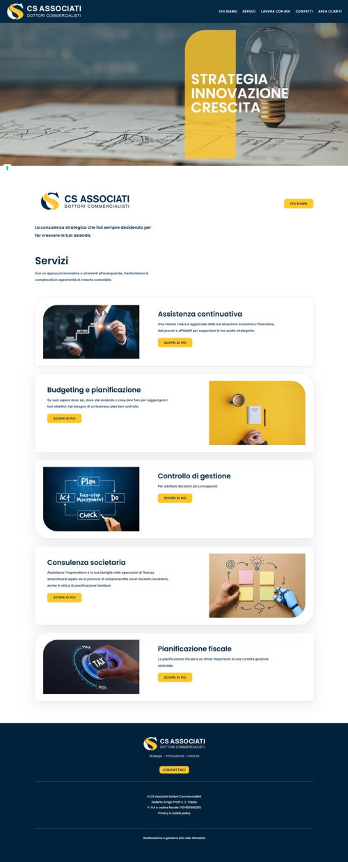 Realizzazione sito web CS Associati dottori commercialisti Trieste